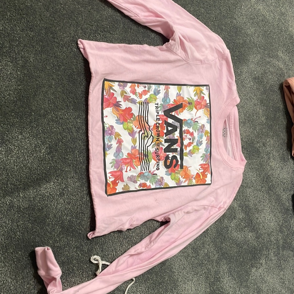 Vans long sleeve crop top